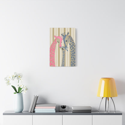 Adorable Giraffe Family -Boys room wall art