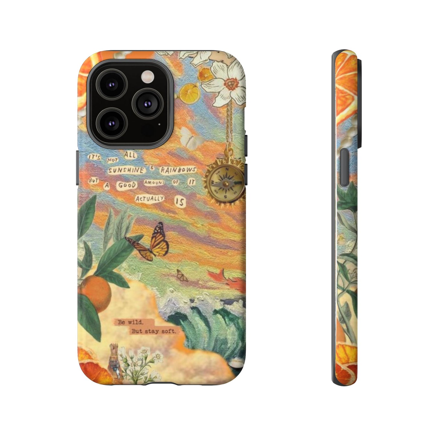 Photo collage orange phone case