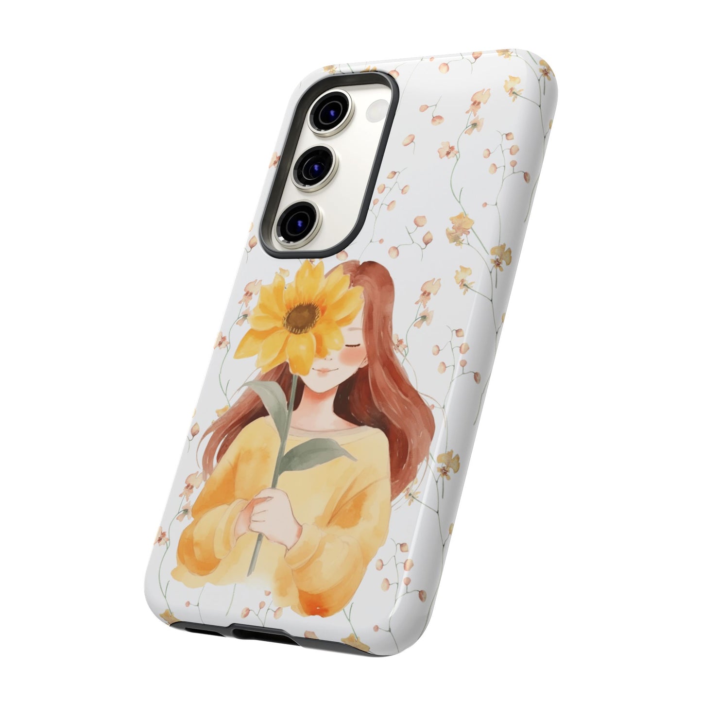 Girl with a Flower Phone Case