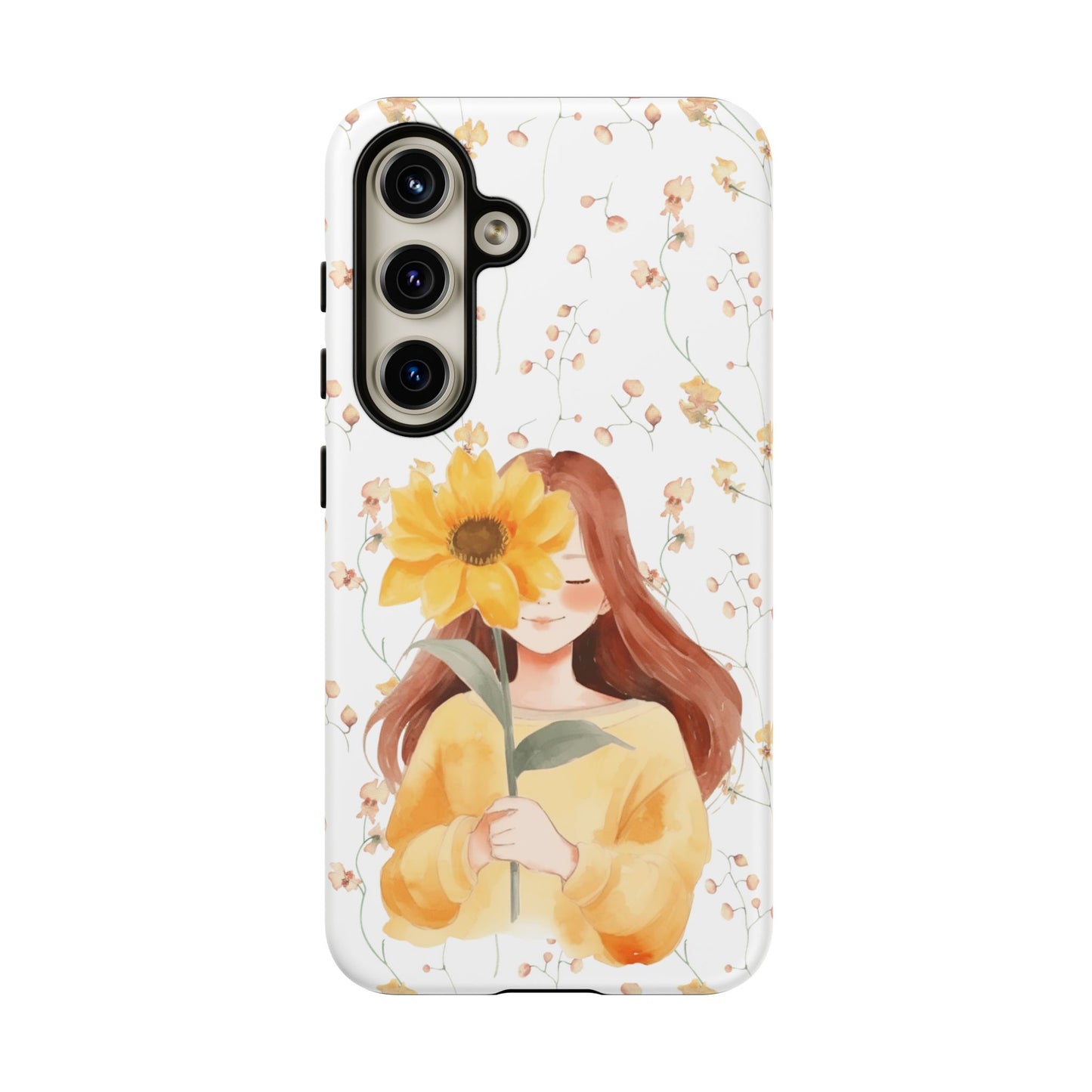 Girl with a Flower Phone Case