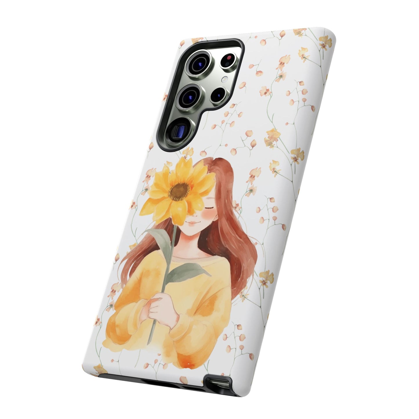 Girl with a Flower Phone Case