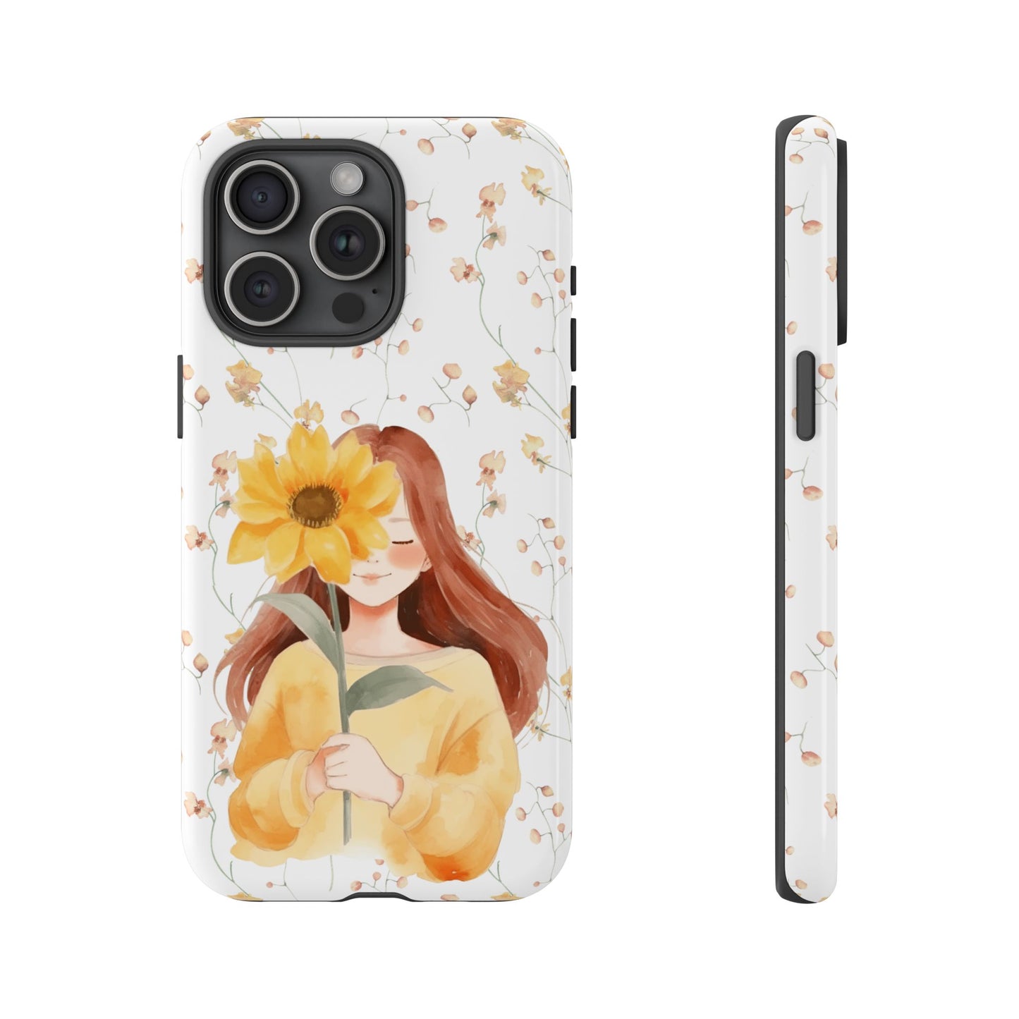 Girl with a Flower Phone Case