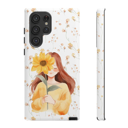 Girl with a Flower Phone Case