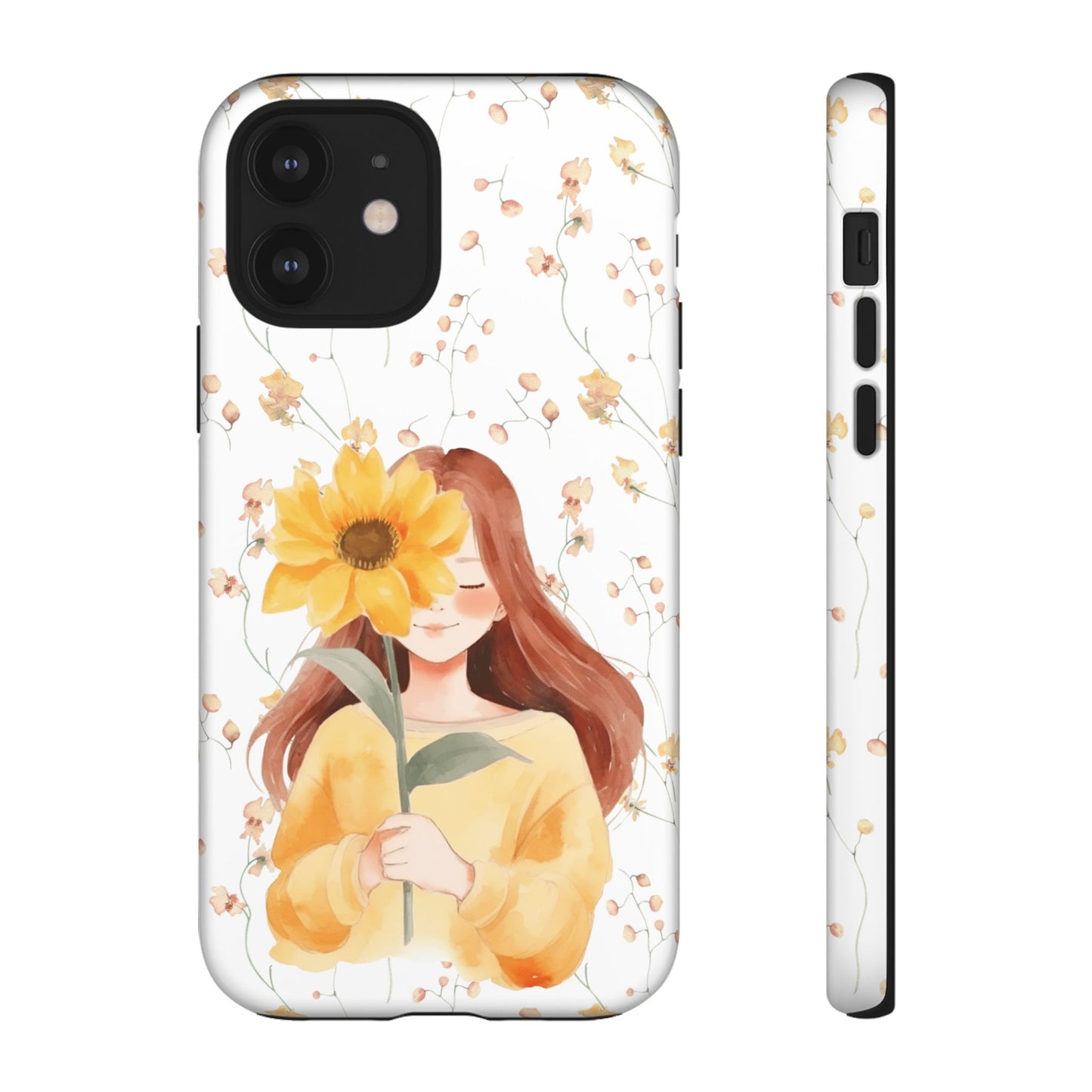 Girl with a Flower Phone Case