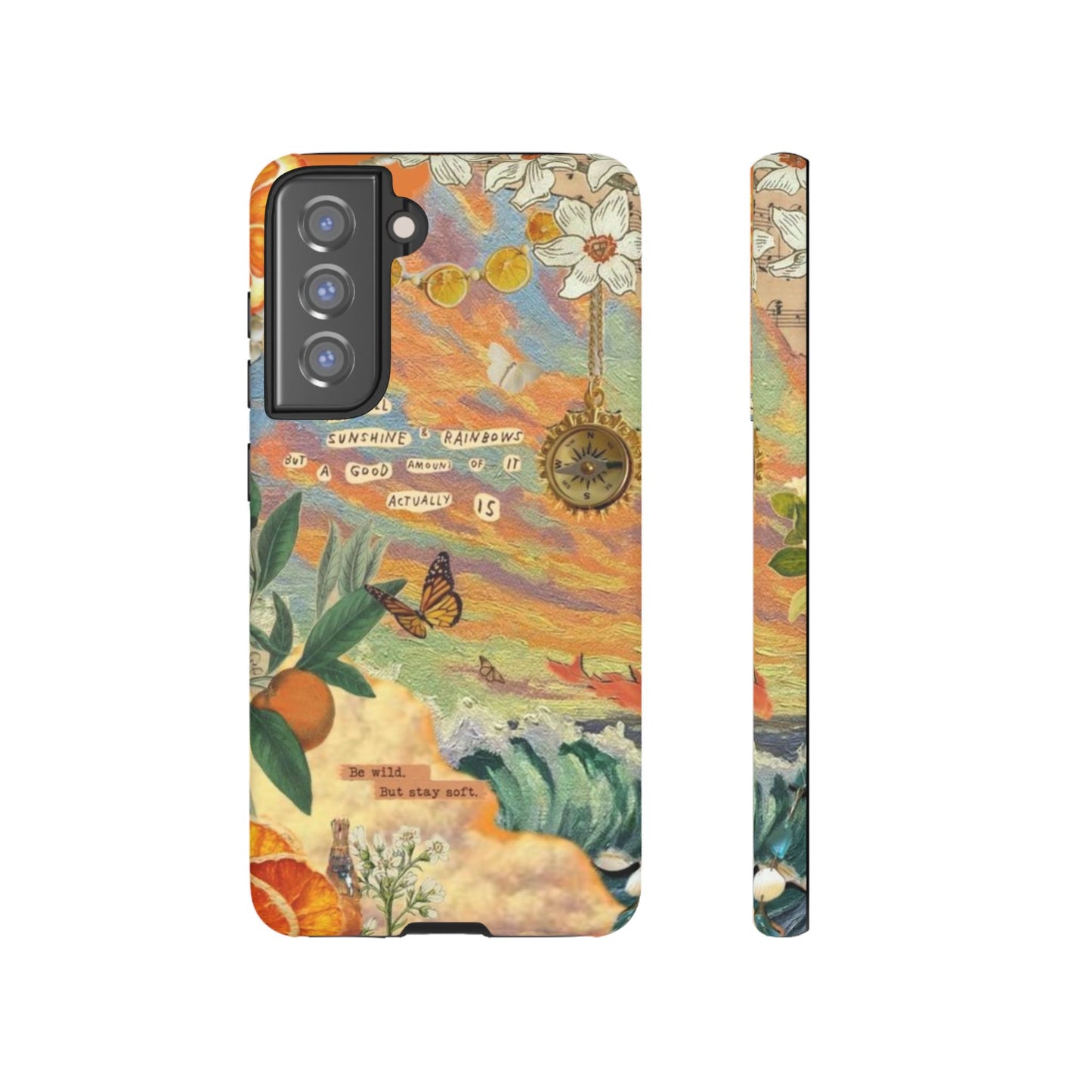 Photo collage orange phone case