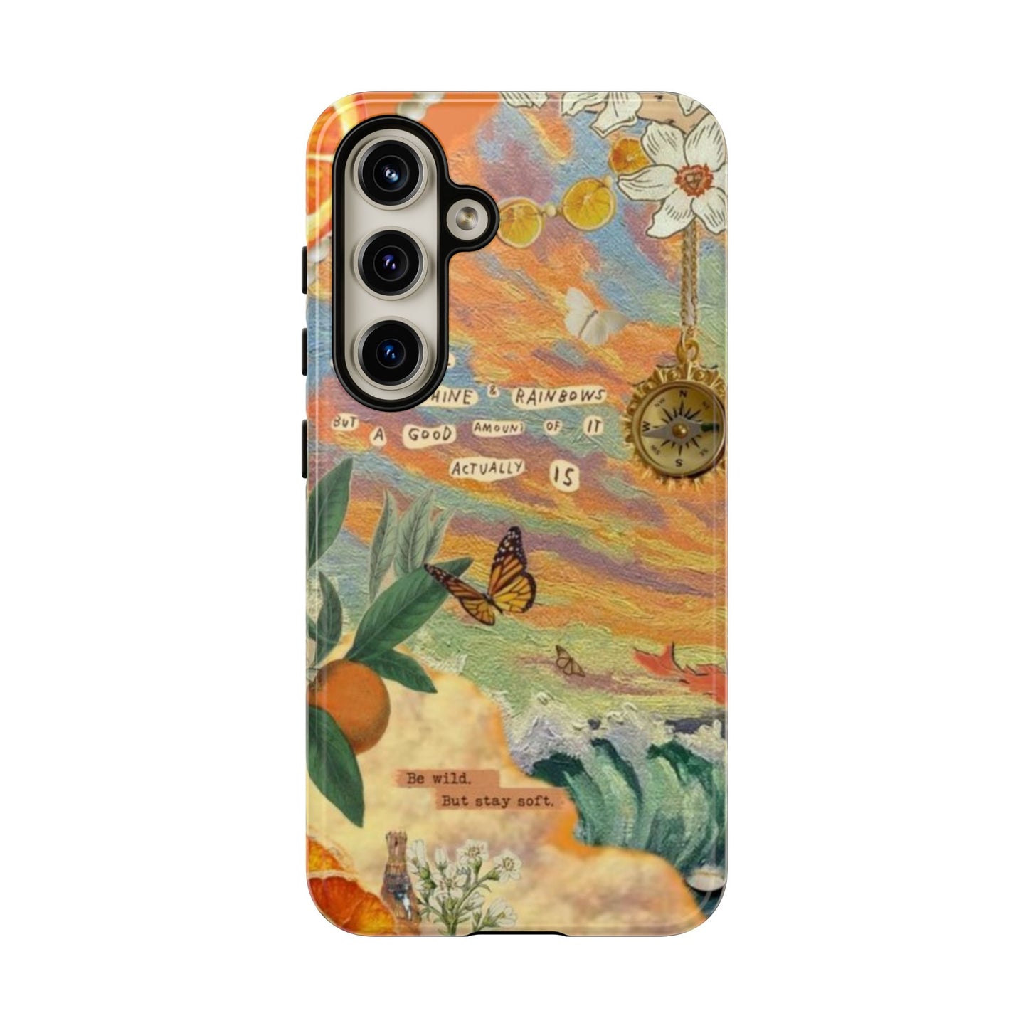 Photo collage orange phone case