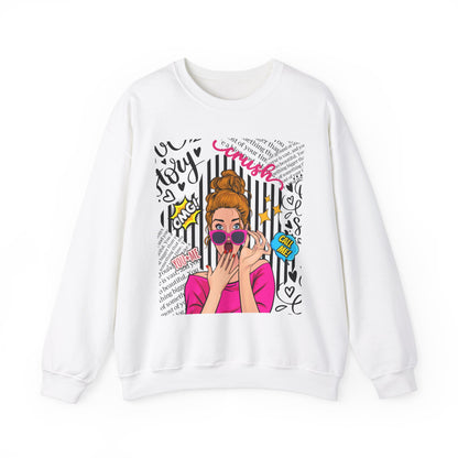 Funk Art Graphic Crewneck Sweatshirt for Women