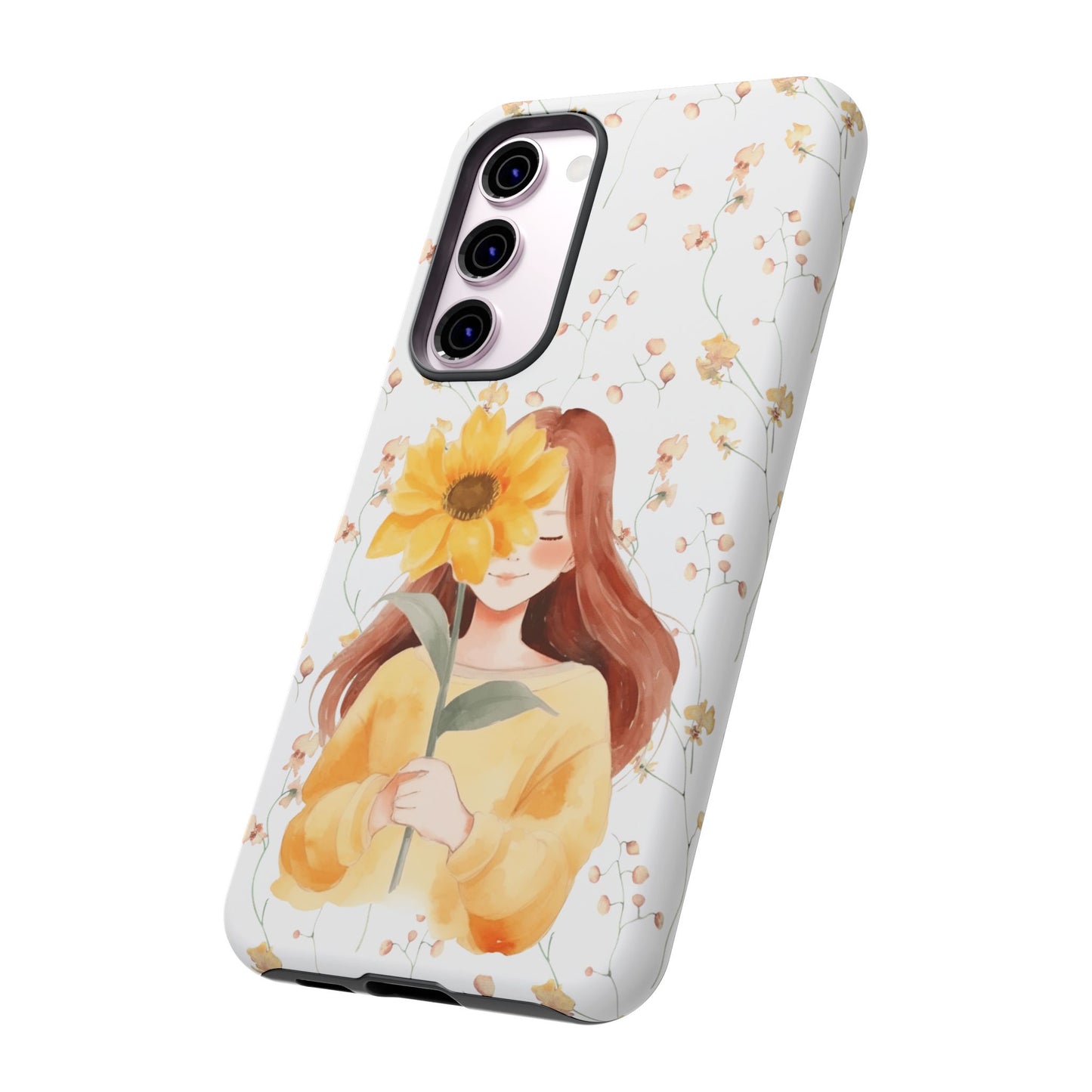 Girl with a Flower Phone Case