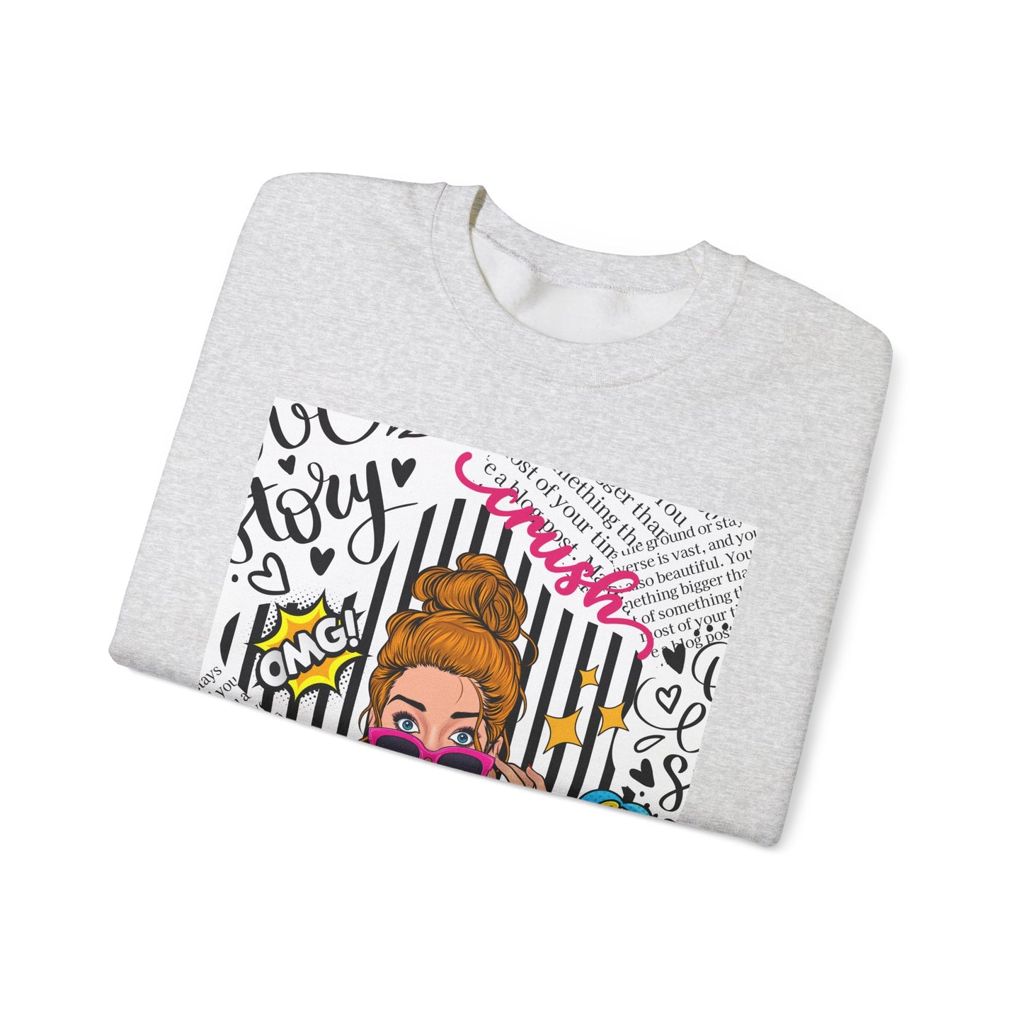 Funk Art Graphic Crewneck Sweatshirt for Women