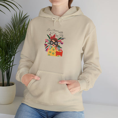 Mädchen mit Katze Kapuzenpullover