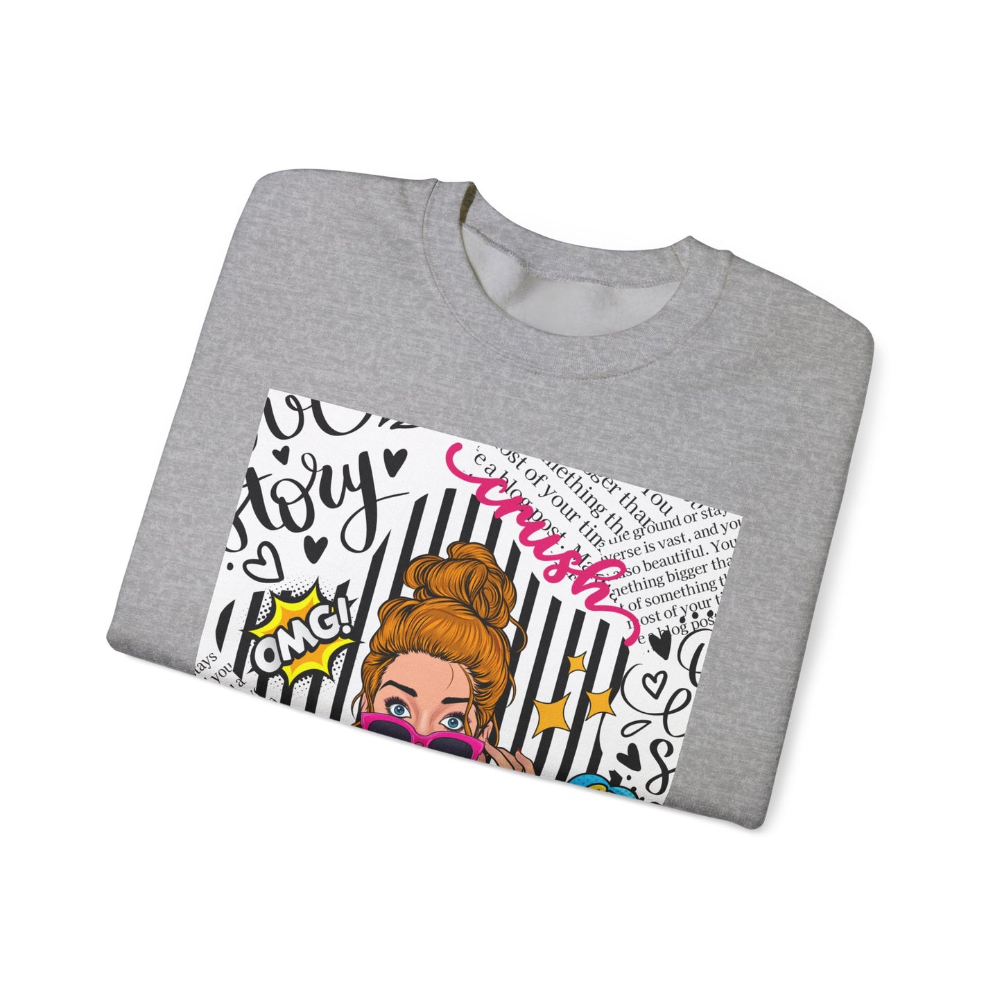 Funk Art Graphic Crewneck Sweatshirt for Women