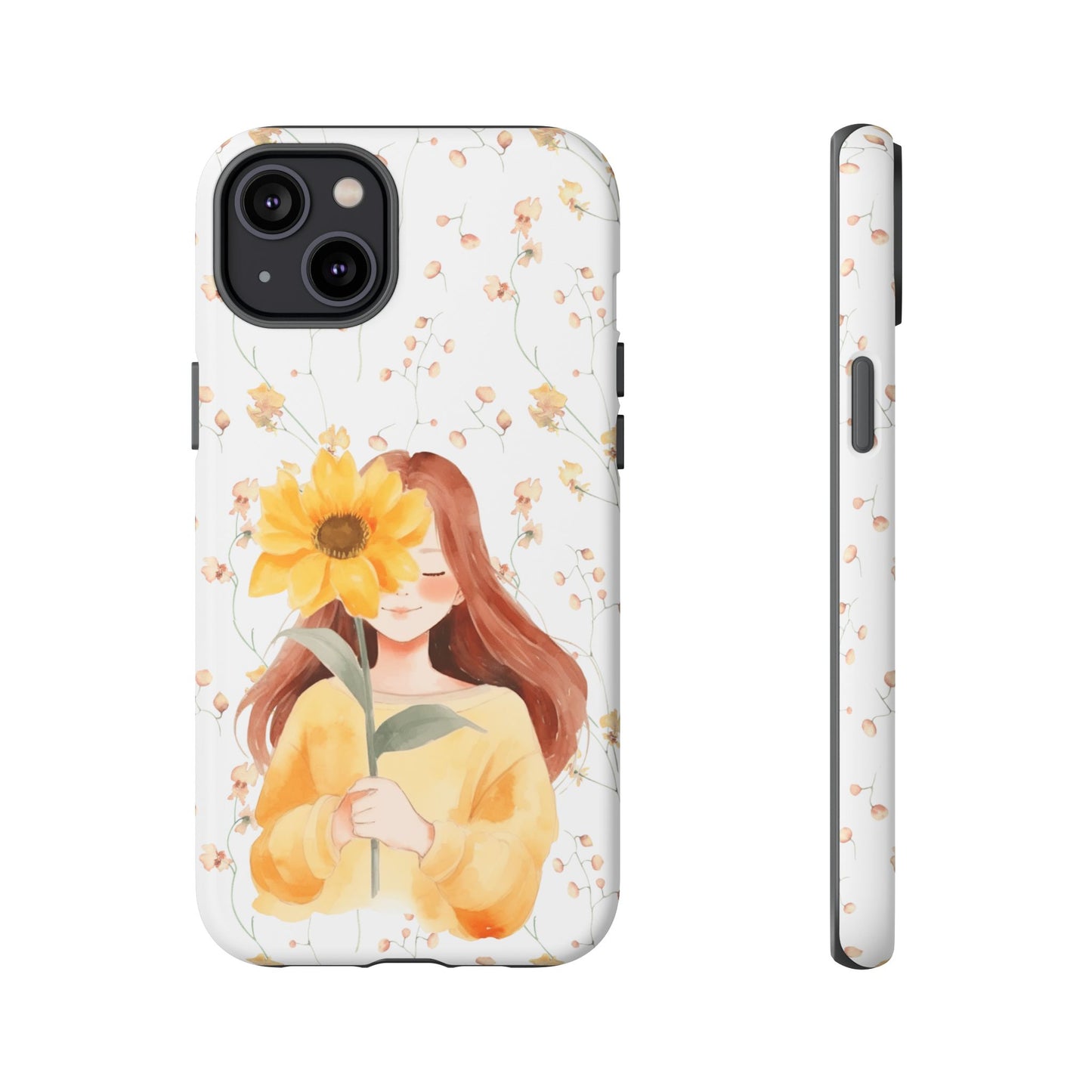 Girl with a Flower Phone Case