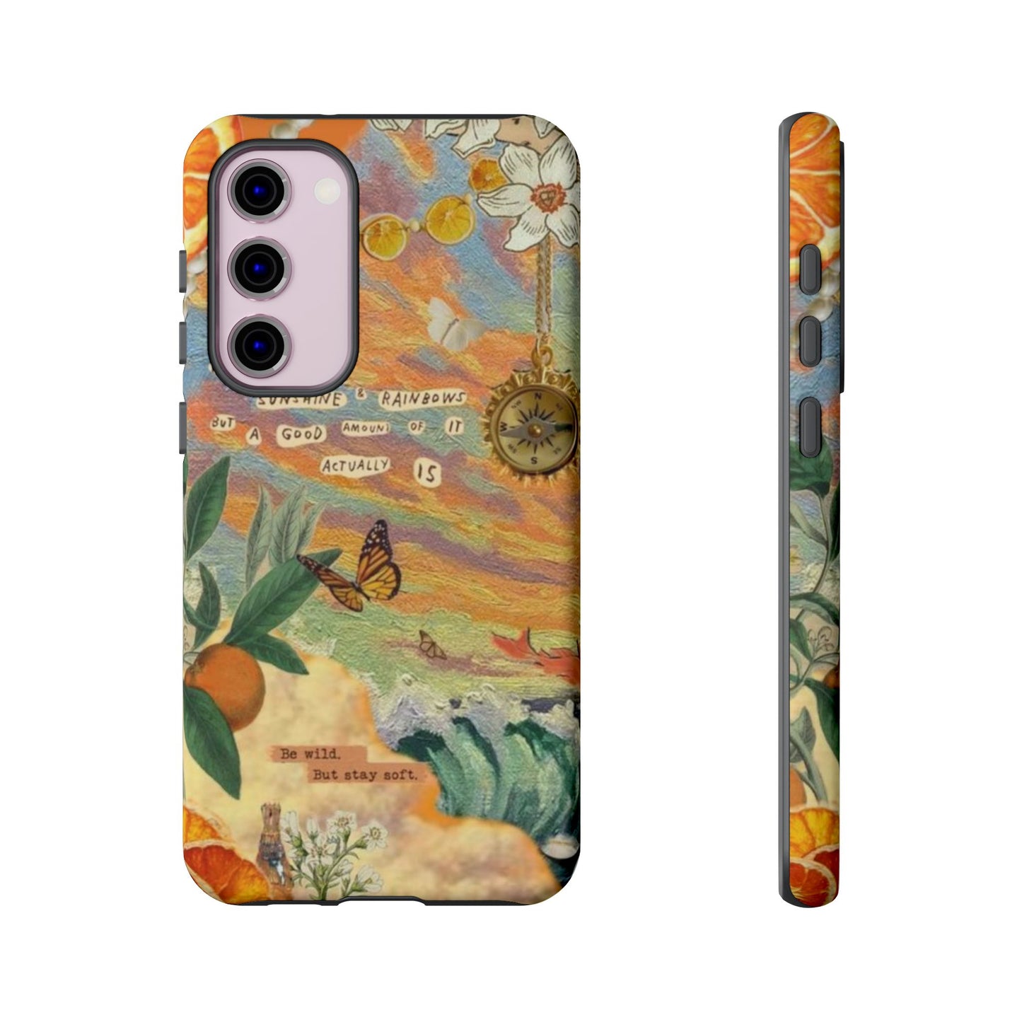 Photo collage orange phone case