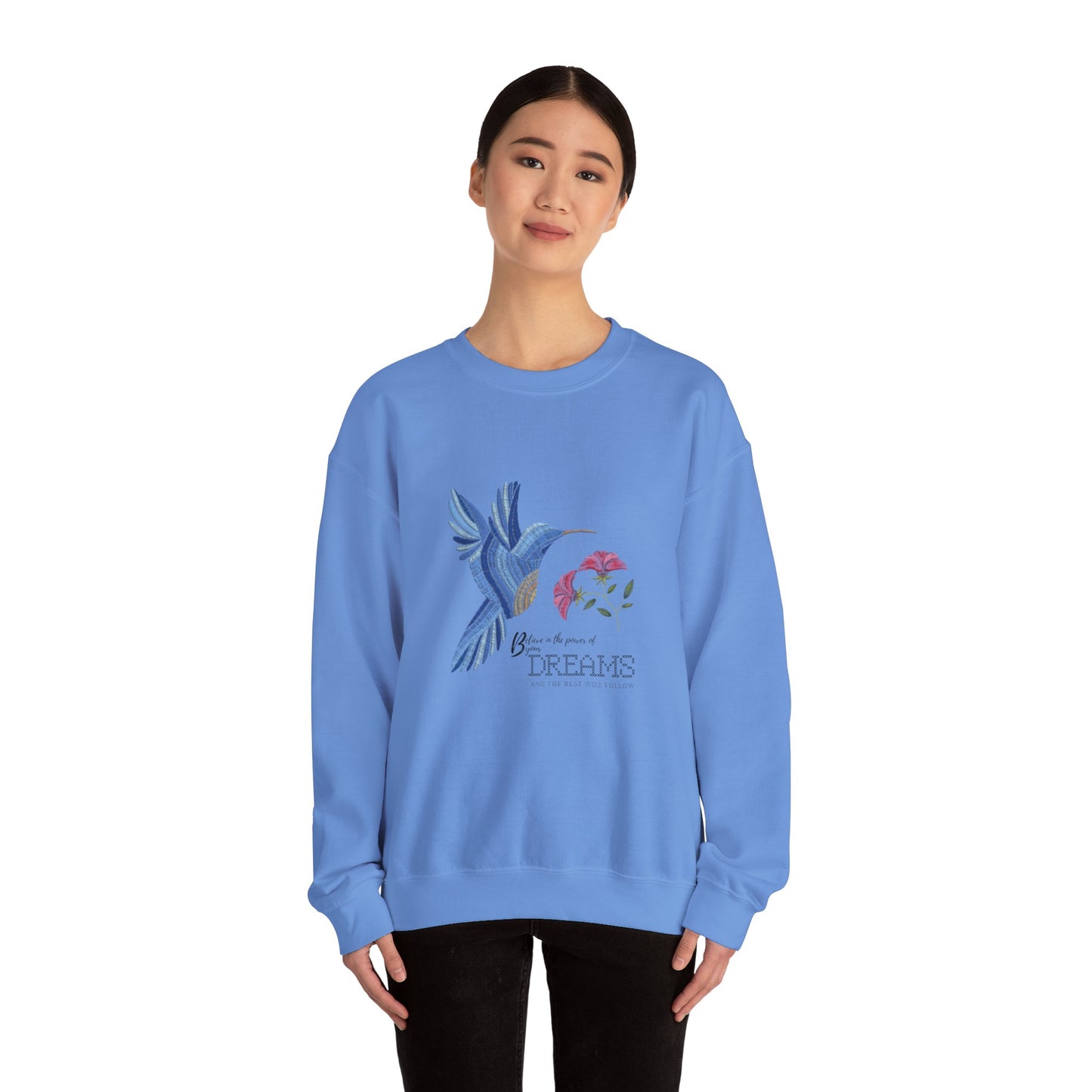 Embroidered Blue Bird ladies Sweatshirt