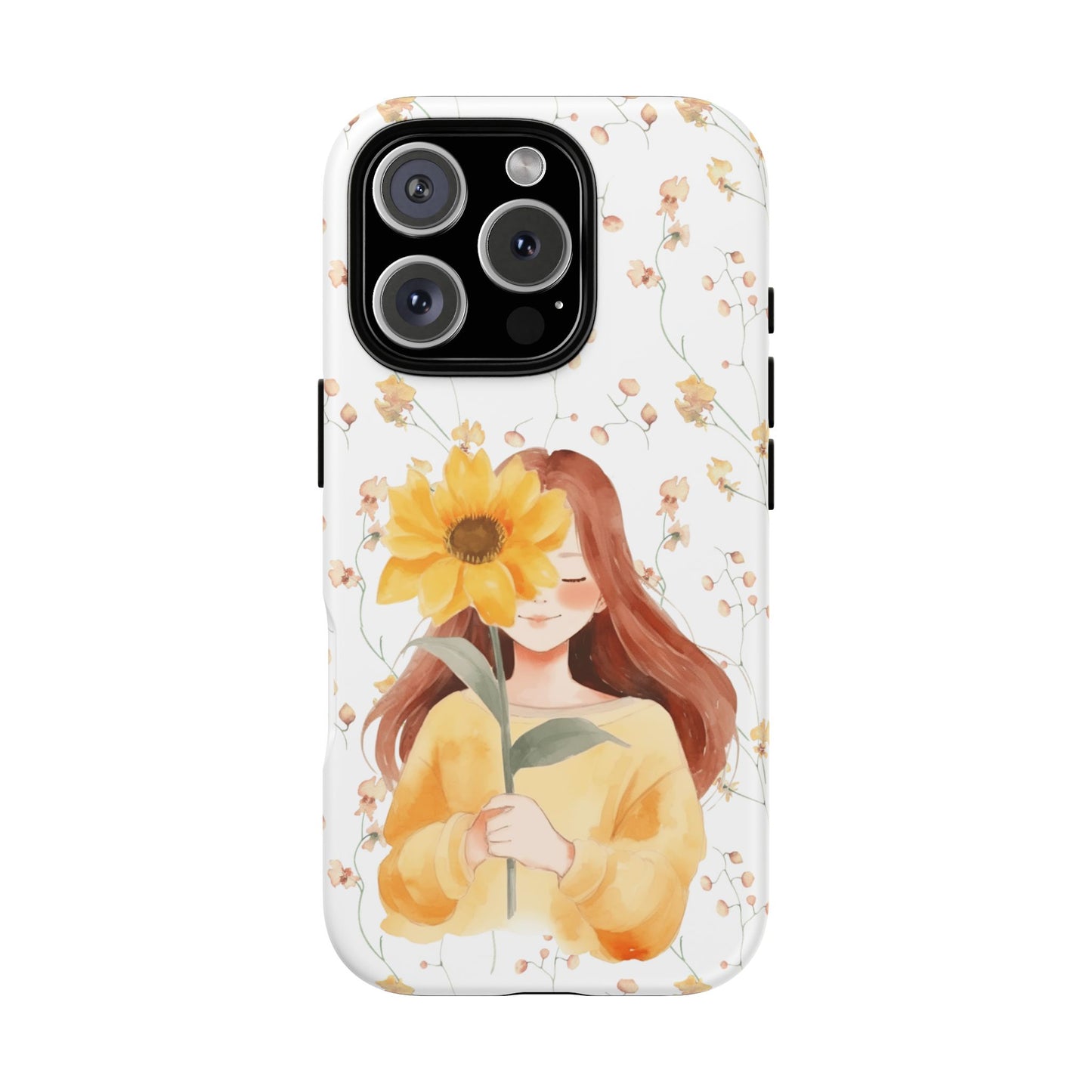 Girl with a Flower Phone Case