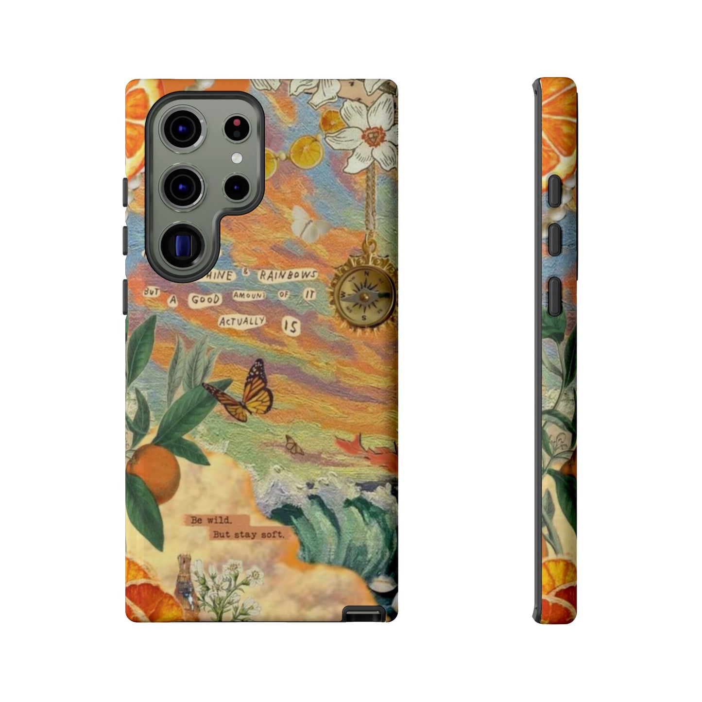 Photo collage orange phone case