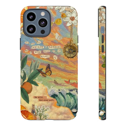 Photo collage orange phone case