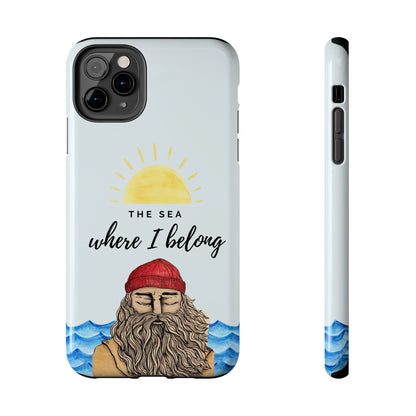 "The sea where i belong" phone case