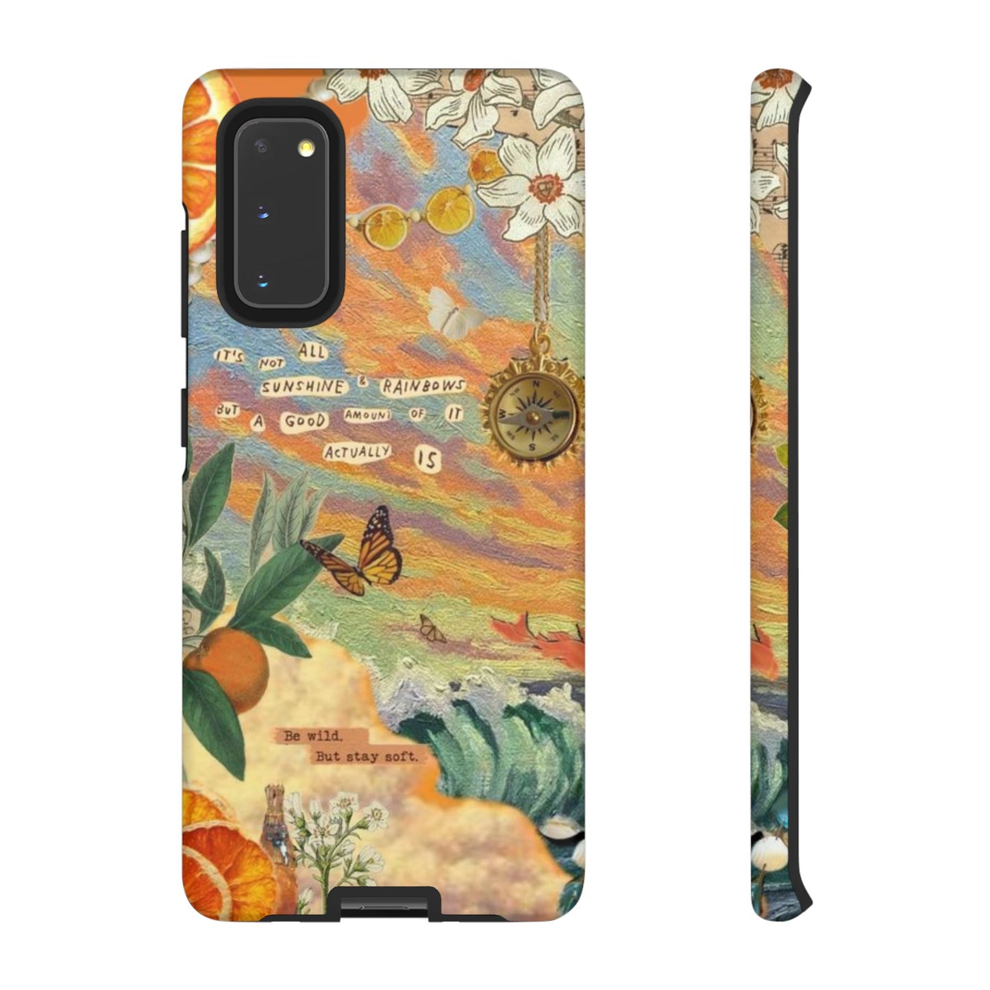 Photo collage orange phone case