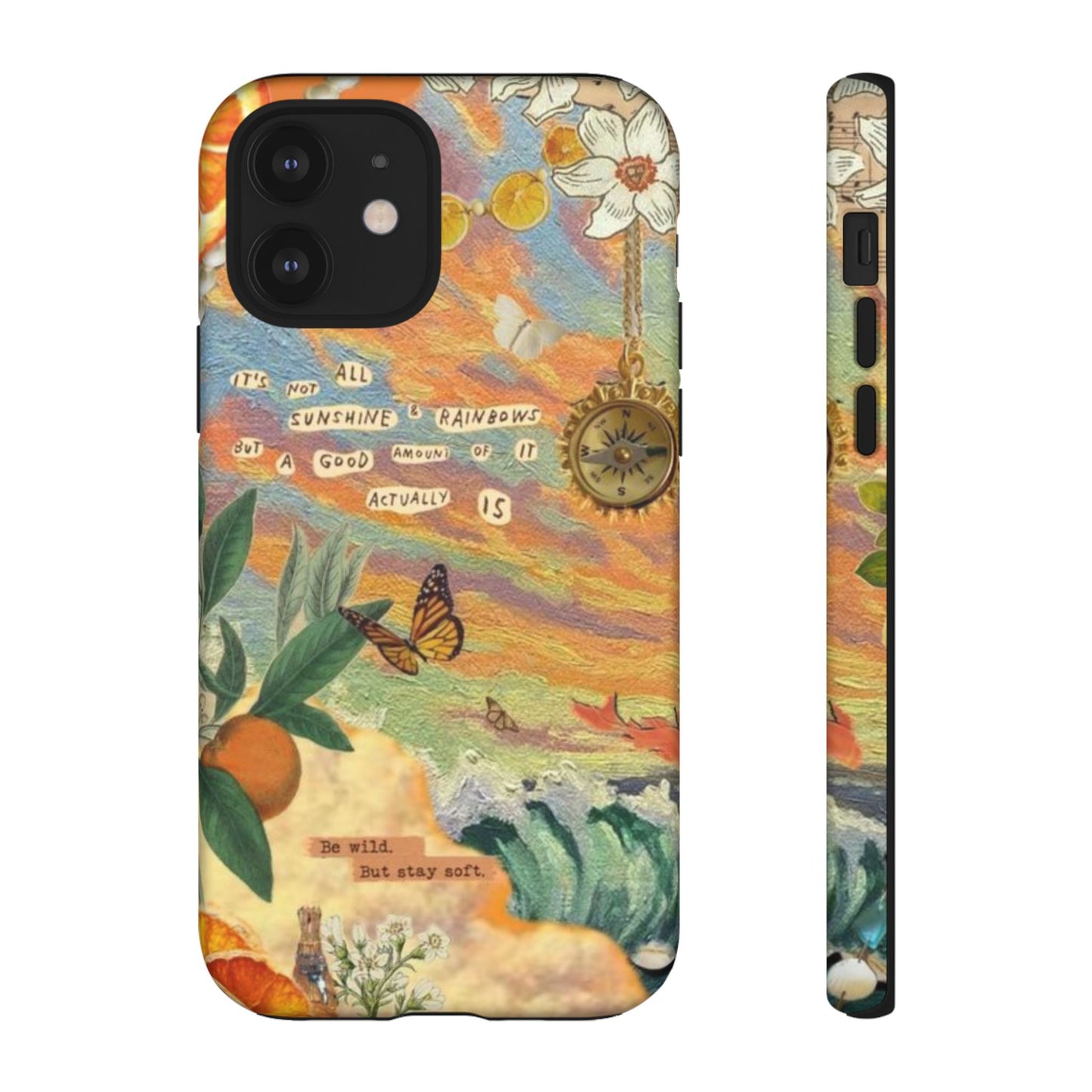 Photo collage orange phone case