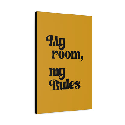 My Room, My Rules Canvas Wall Art - Stylish Decor for Teens and Young Adults