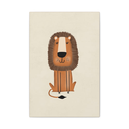 Cute Lion Canvas Art - Kids Room & Nursery Decor