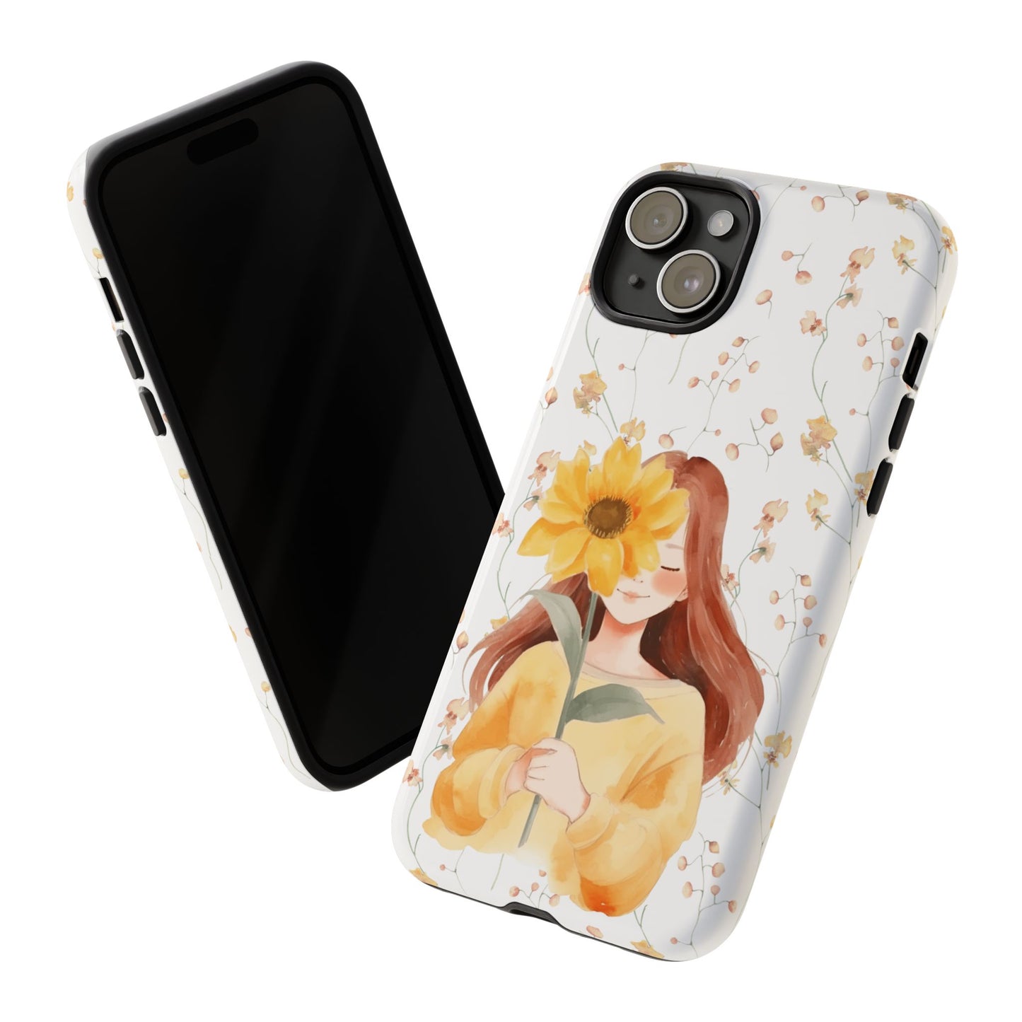 Girl with a Flower Phone Case