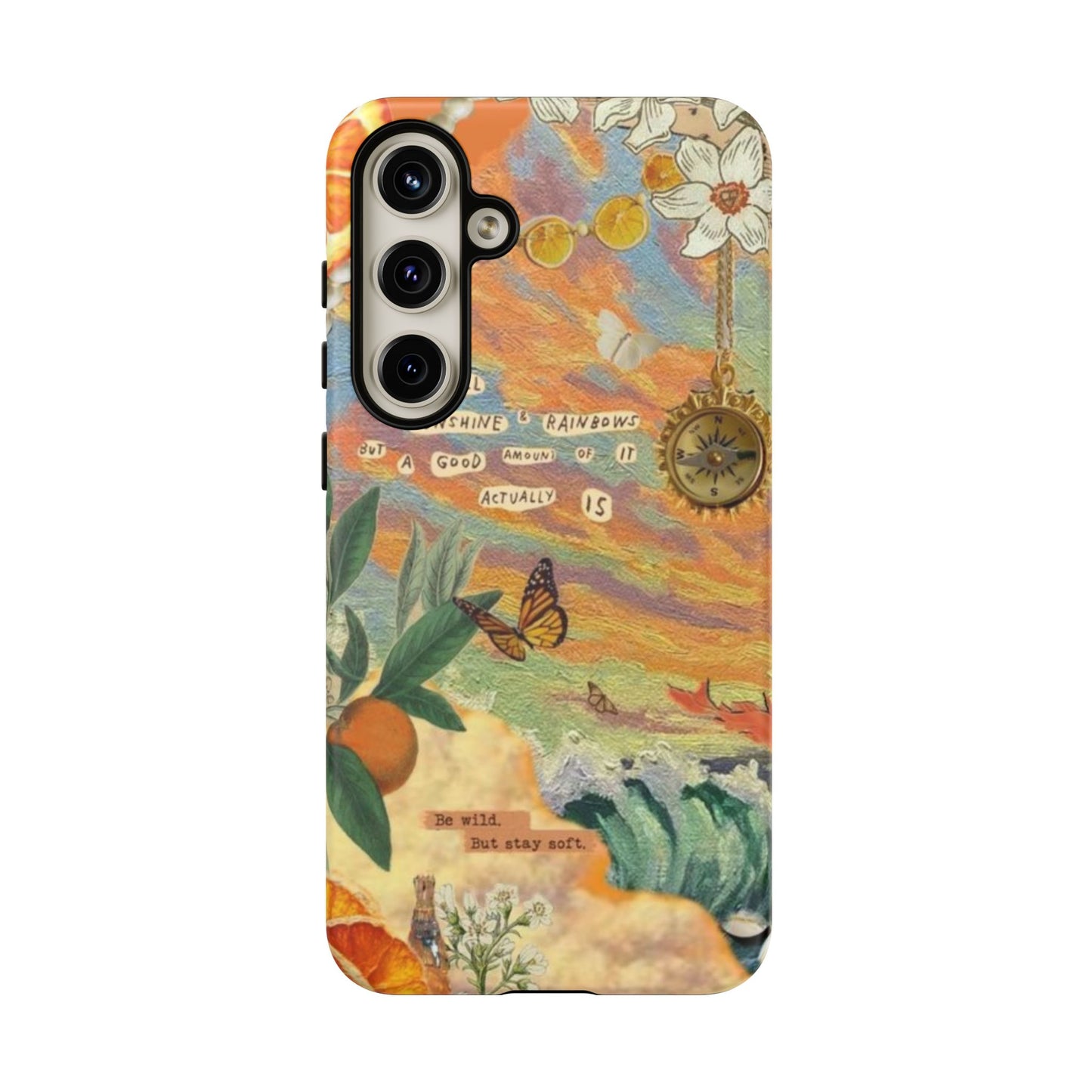 Photo collage orange phone case