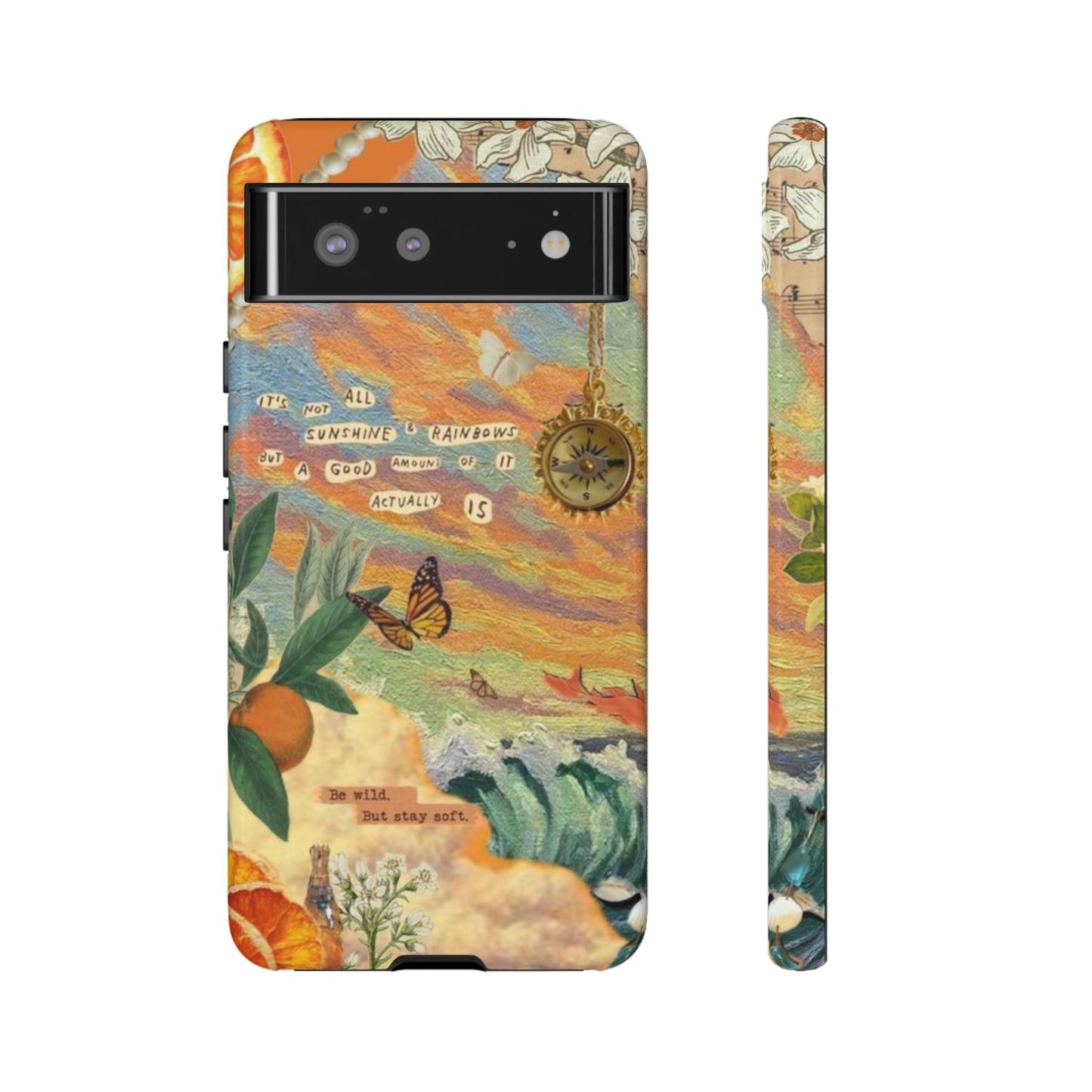 Photo collage orange phone case