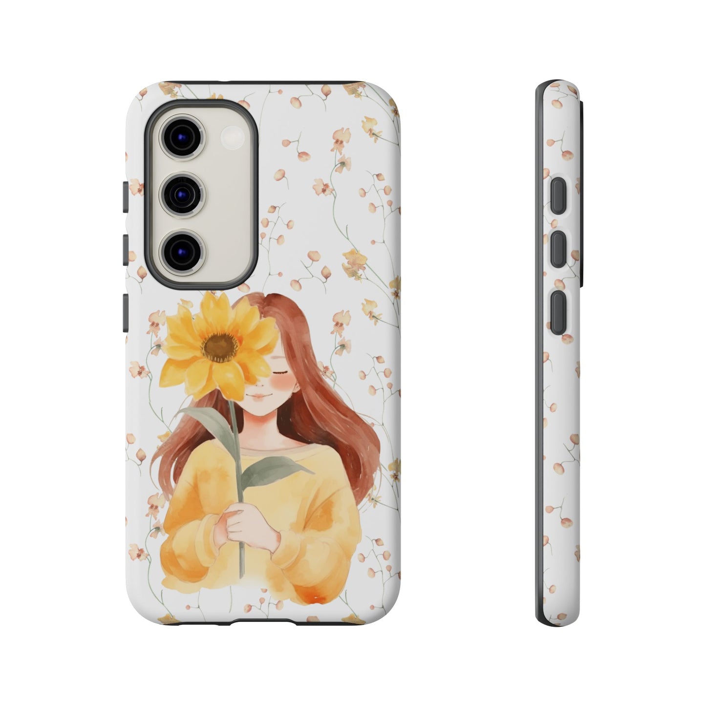 Girl with a Flower Phone Case