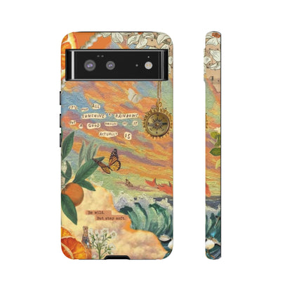 Photo collage orange phone case