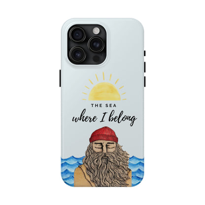 "The sea where i belong" phone case