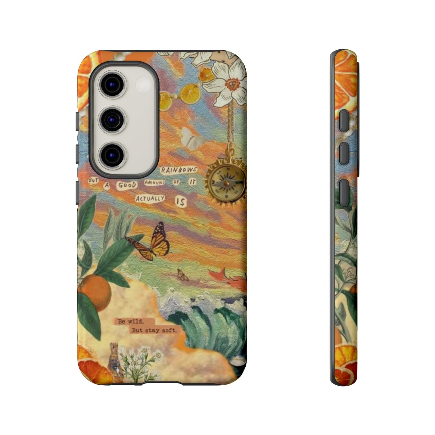 Photo collage orange phone case