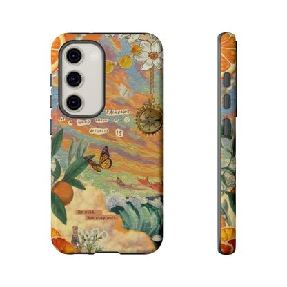 Photo collage orange phone case