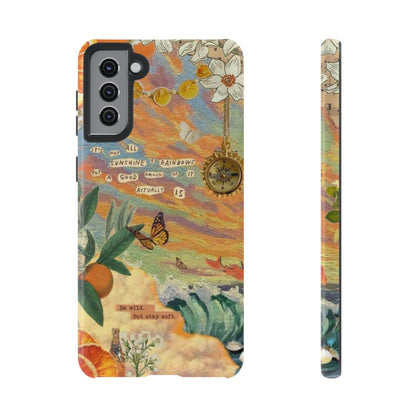 Photo collage orange phone case