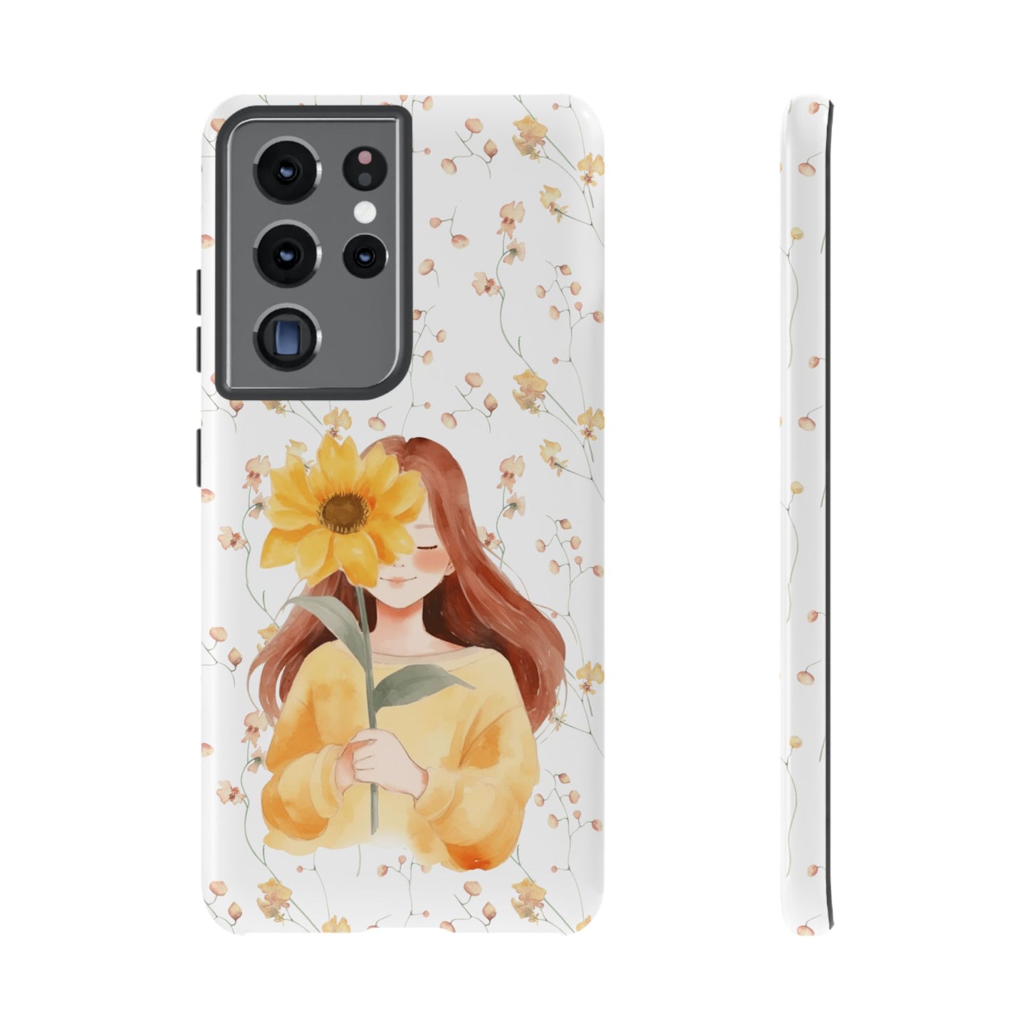 Girl with a Flower Phone Case