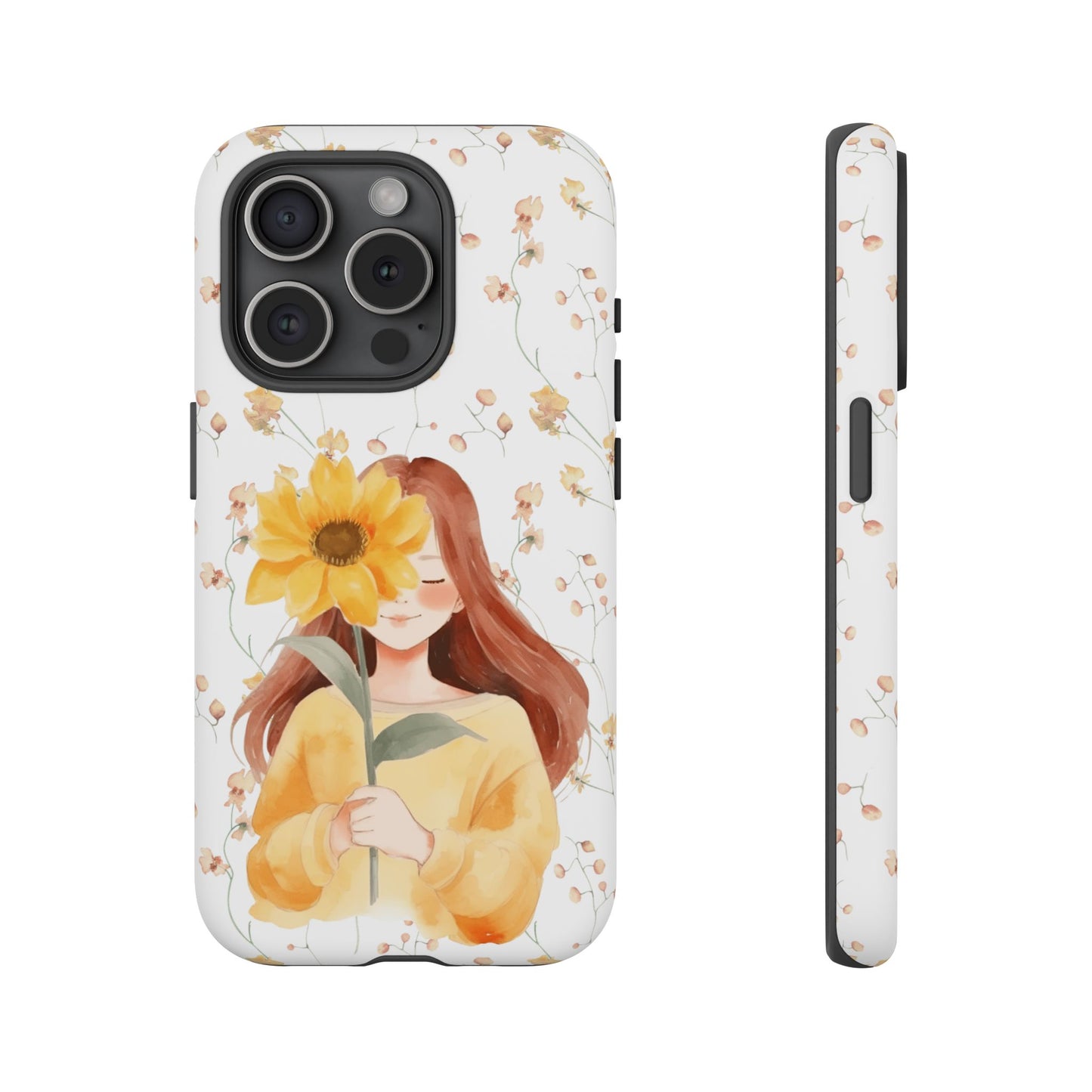 Girl with a Flower Phone Case