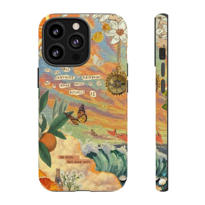 Photo collage orange phone case