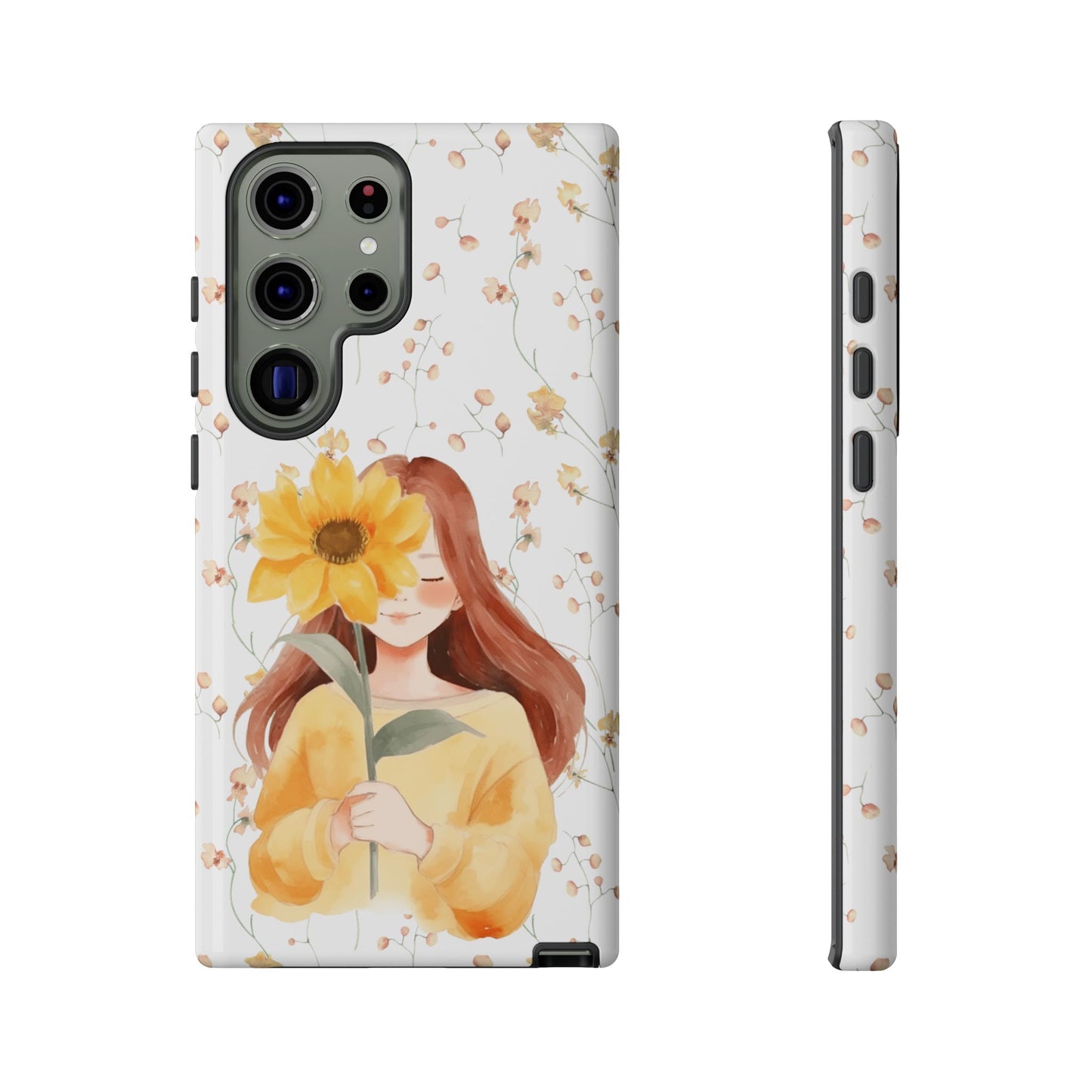 Girl with a Flower Phone Case