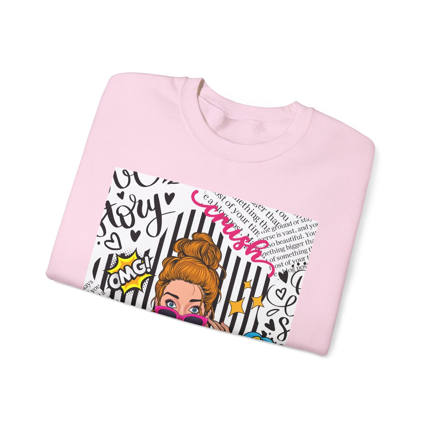 Funk Art Graphic Crewneck Sweatshirt for Women