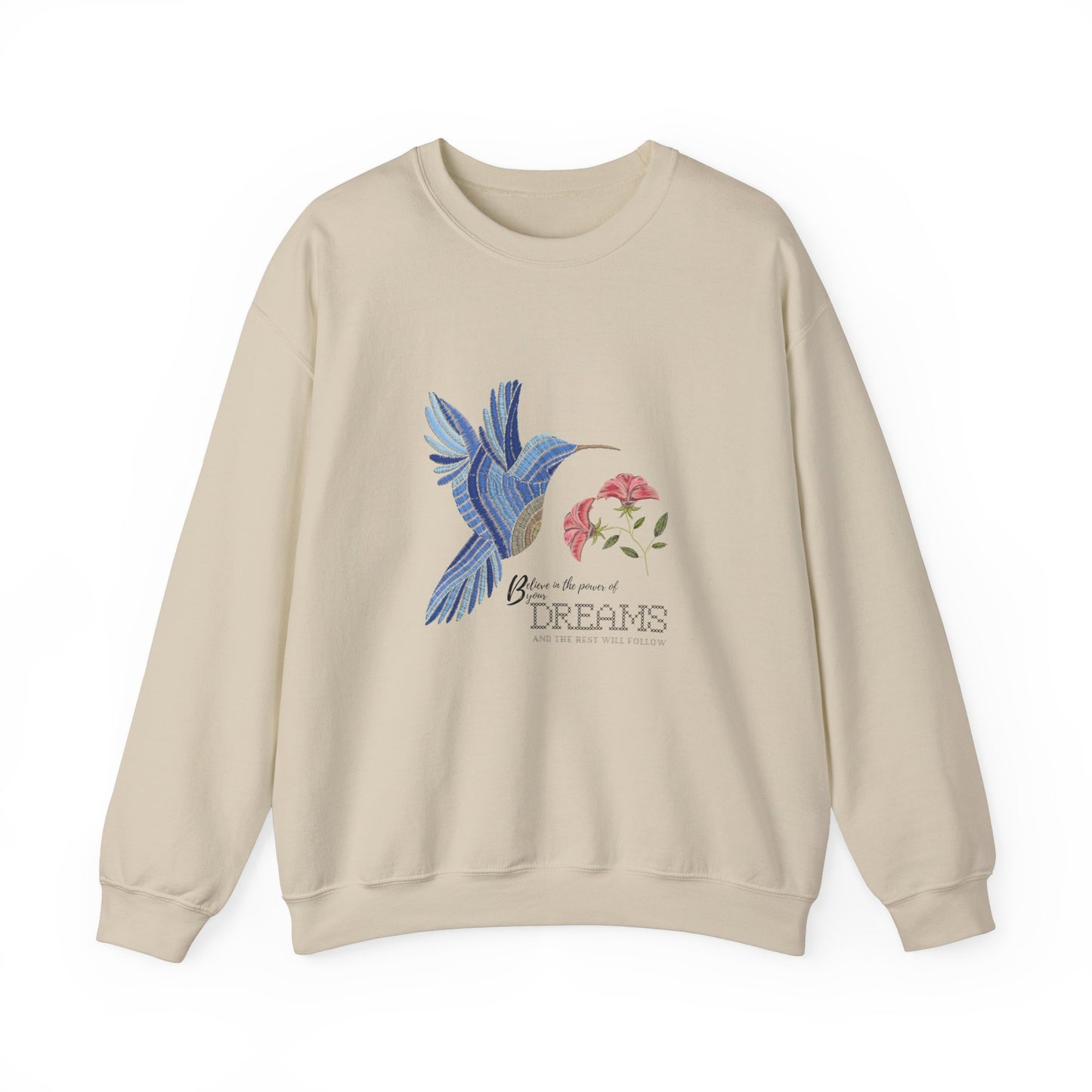 Embroidered Blue Bird ladies Sweatshirt