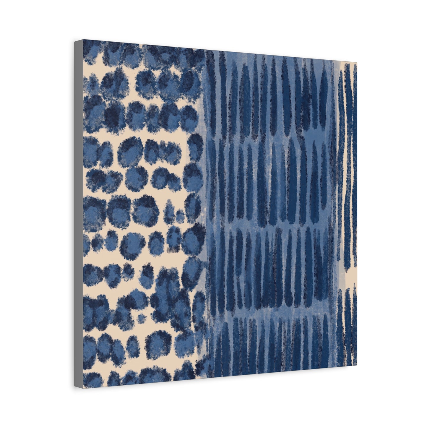 Abstract Blue Pattern Canvas Wall Art