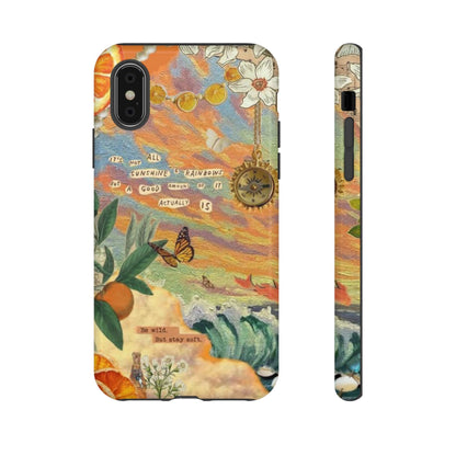 Photo collage orange phone case