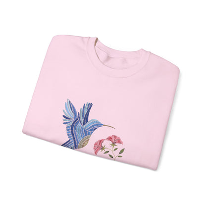 Embroidered Blue Bird ladies Sweatshirt