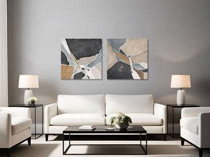 Neutral Abstract Modern wall art - 02