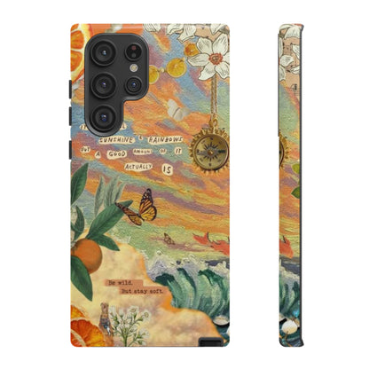 Photo collage orange phone case