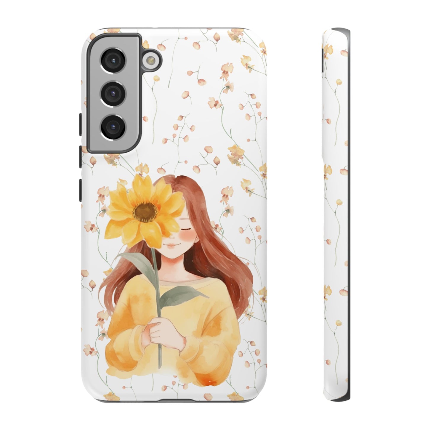 Girl with a Flower Phone Case