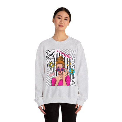 Funk Art Graphic Crewneck Sweatshirt for Women