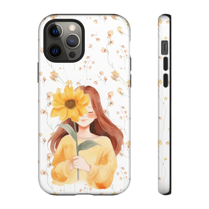 Girl with a Flower Phone Case