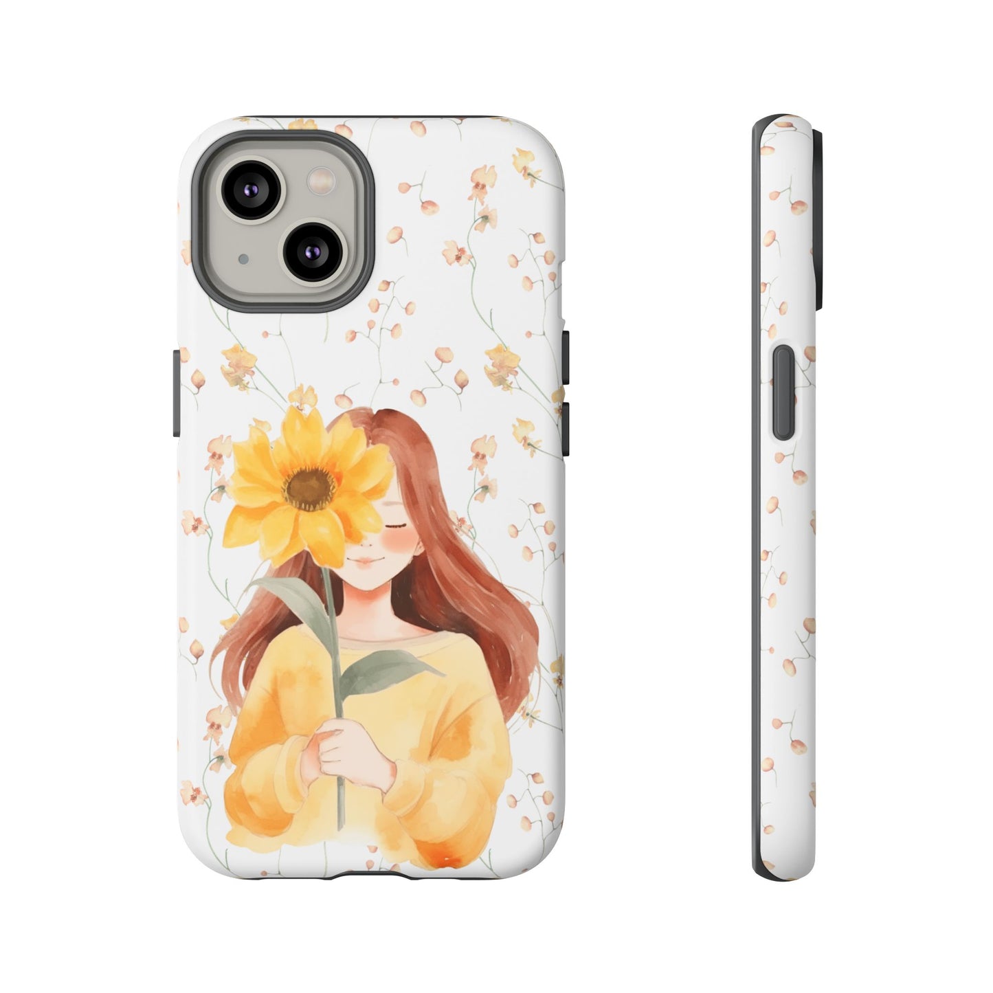 Girl with a Flower Phone Case